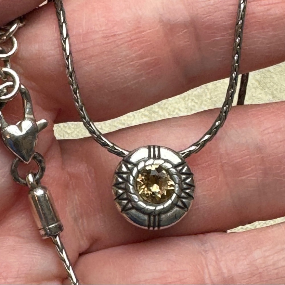 Brighton Fortino Silver Reversible Crystal Necklace - Picture 9 of 10